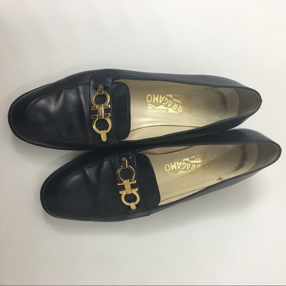 Salvatore Ferragamo Shoes - Salvatore Ferragamo dark navy loafers Sz 7.5